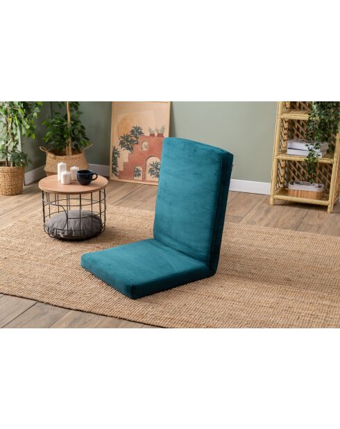Divano letto a 1 posto Tera verde petrolio - L. 55 cm x P 65 cm x H. 60 cm