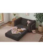 Divano letto a 1 posto Wello antracite - L. 80 cm x P. 70 cm x H 35 cm