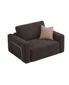 Divano letto a 1 posto Wello antracite - L. 80 cm x P. 70 cm x H 35 cm