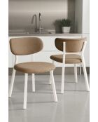 Lot de 2 chaises Toldy Cappuccino blanc - l.46 cm x H. 85 cm x P. 45 cm