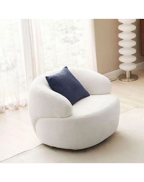 Fauteuil Venise blanc - l. 88 cm x H . 69 cm x P. 89 cm