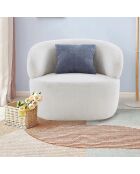 Fauteuil Venise blanc - l. 88 cm x H . 69 cm x P. 89 cm