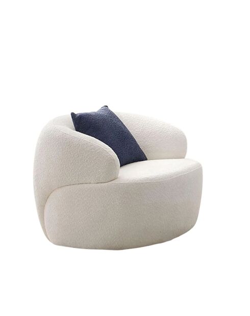 Fauteuil Venise blanc - l. 88 cm x H . 69 cm x P. 89 cm