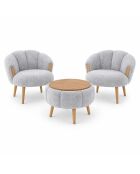 Set aus 2 Sesseln und Couchtisch 3 Stück Star Grey