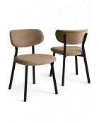 Lot de 2 chaises Toldy cappuccino/noir - l.46 cm x H. 85 cm x P. 45 cm