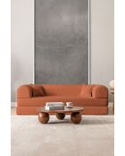 Canapé-lit 3 places orange - l . 190 cm x P. 90 cm x H . 36 cm