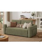 Divano letto a 2 posti verde Wello - L.160 cm x P. 70 cm x H 35 cm