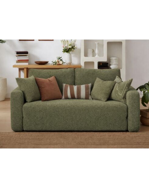 Wello Grünes 2-Sitzer-Schlafsofa, L 160 cm x T 70 cm x H 35 cm