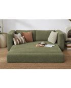 Divano letto a 2 posti verde Wello - L.160 cm x P. 70 cm x H 35 cm