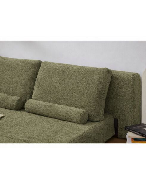 Wello Grünes 2-Sitzer-Schlafsofa, L 160 cm x T 70 cm x H 35 cm