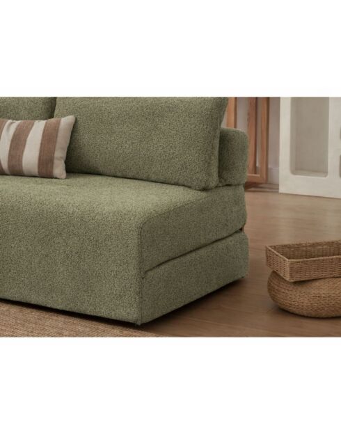 Wello Grünes 2-Sitzer-Schlafsofa, L 160 cm x T 70 cm x H 35 cm