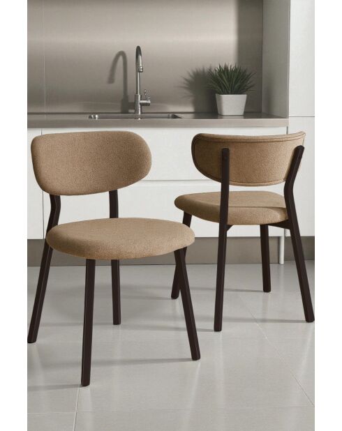 Lot de 2 chaises Toldy Cappuccinobrun - l.46 cm x H. 85 cm x P. 45 cm