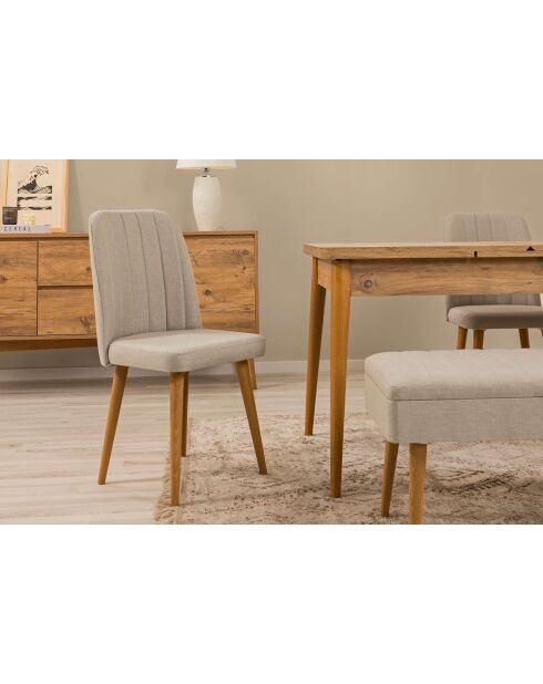 Chaise Vina Oak crème - l. 47 cm x H. 90 cm x P. 44 cm