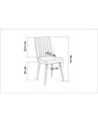 Chaise Vina Oak crème - l. 47 cm x H. 90 cm x P. 44 cm