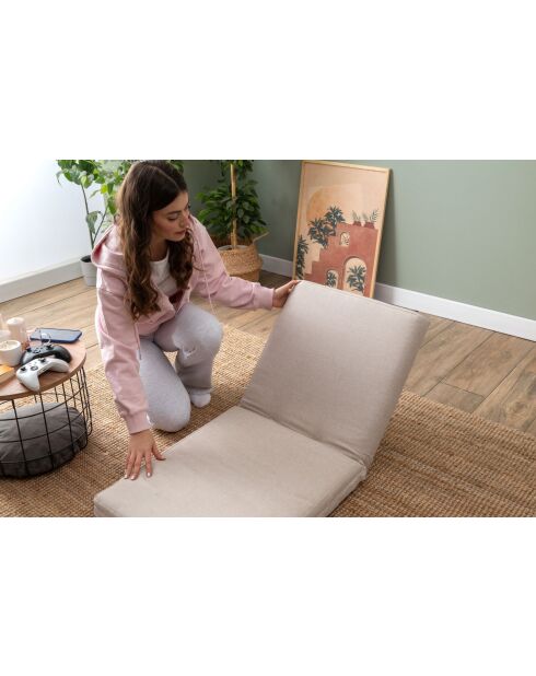Divano letto Tera a 1 posto crema - L. 55 cm x P 65 cm x H. 60 cm