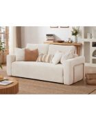 Divano letto a 2 posti Wello crema - L.160 cm x P. 70 cm x H 35 cm