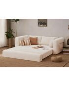 Divano letto a 2 posti Wello crema - L.160 cm x P. 70 cm x H 35 cm