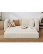 Divano letto a 2 posti Wello crema - L.160 cm x P. 70 cm x H 35 cm