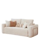 Divano letto a 2 posti Wello crema - L.160 cm x P. 70 cm x H 35 cm