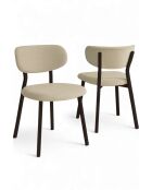 Set von 2 Stühlen Toldy cremebraun - L. 46 cm x H. 85 cm x T. 45 cm