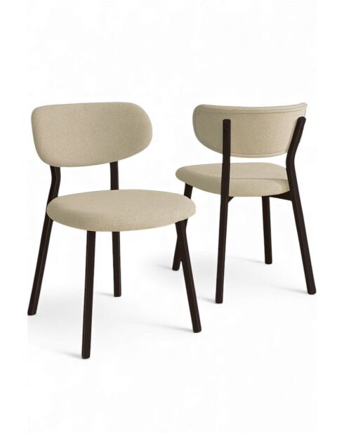 Set von 2 Stühlen Toldy cremebraun - L. 46 cm x H. 85 cm x T. 45 cm