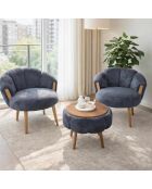 Set aus 2 Sesseln und Couchtisch 3-teilig Star anthrazit