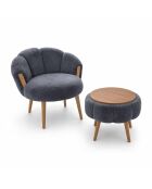 Set aus 2 Sesseln und Couchtisch 3-teilig Star anthrazit