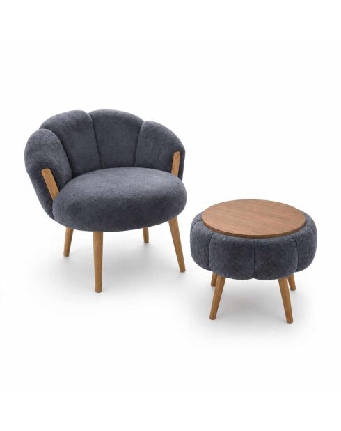 Set aus 2 Sesseln und Couchtisch 3-teilig Star anthrazit