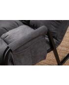 Fauteuil à bascule Lena Single gris - l. 60 cm x P. 60 cm x P. 35 cm