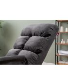 Fauteuil à bascule Lena Single gris - l. 60 cm x P. 60 cm x P. 35 cm