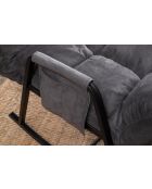Fauteuil à bascule Lena Single gris - l. 60 cm x P. 60 cm x P. 35 cm