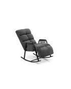 Fauteuil à bascule Lena Single gris - l. 60 cm x P. 60 cm x P. 35 cm