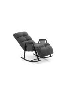Fauteuil à bascule Lena Single gris - l. 60 cm x P. 60 cm x P. 35 cm