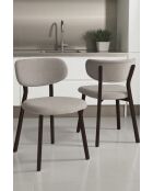 Lot de 2 chaises Toldy gris/brun - l. 46 cm x H. 85 cm x P. 45 cm
