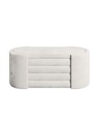 Rosa Sitzbank in cremefarbener Box, B. 105 cm x H. 42 cm x T. 42 cm