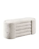 Rosa Sitzbank in cremefarbener Box, B. 105 cm x H. 42 cm x T. 42 cm