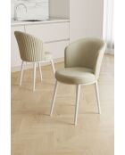 Set von 2 Stühlen Risa cremeweiß - L.45 cm x H. 87 cm x T. 41 cm