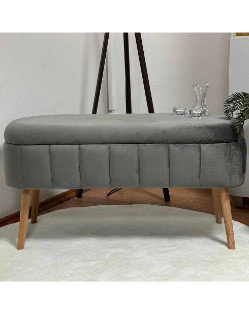 Oslo Babyface Anthrazit-Bank, L. 90 cm x H. 46 cm x T. 35 cm