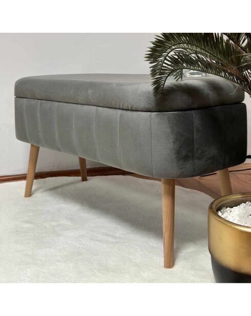 Oslo Babyface Anthrazit-Bank, L. 90 cm x H. 46 cm x T. 35 cm