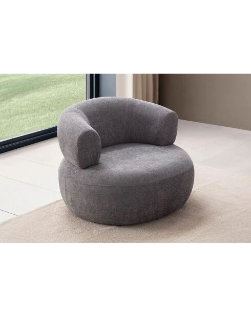 Fauteuil Roma gris foncé - l. 100 cm x H . 85 cm x P. 90 cm