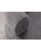 Fauteuil Roma gris foncé - l. 100 cm x H . 85 cm x P. 90 cm