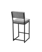 Tabouret de bar Rétro gris - l. 40 cm x H. 98 cm x P. 40 cm