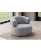 Fauteuil Rome gris - L. 100 cm x H . 85 cm x P. 90 cm