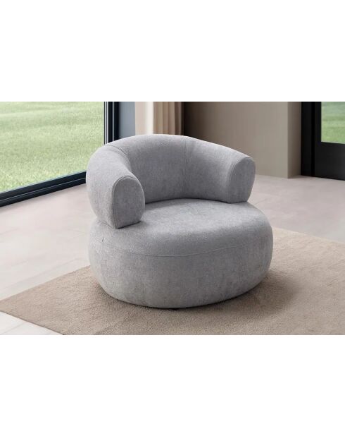 Fauteuil Rome gris - L. 100 cm x H . 85 cm x P. 90 cm