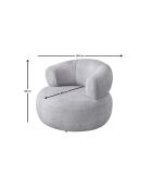 Fauteuil Rome gris - L. 100 cm x H . 85 cm x P. 90 cm