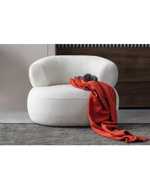 Fauteuil Rome blanc - l. 100 cm x . 85 cm x P. 90 cm