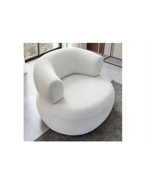 Fauteuil Rome blanc - l. 100 cm x . 85 cm x P. 90 cm