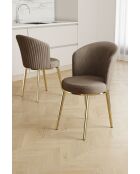 Set van 2 gouden Risa Cappuccinostoelen - L. 45 cm x H. 87 cm x D. 41 cm