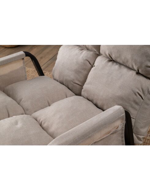 Fauteuil à bascule Lena Single crème - l. 60 cm x P. 60 cm x P. 35 cm