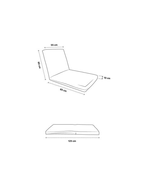 Mecedora de jardín Tera Outdoor antracita, 55 cm de largo x 65 cm de profundidad x 60 cm de alto